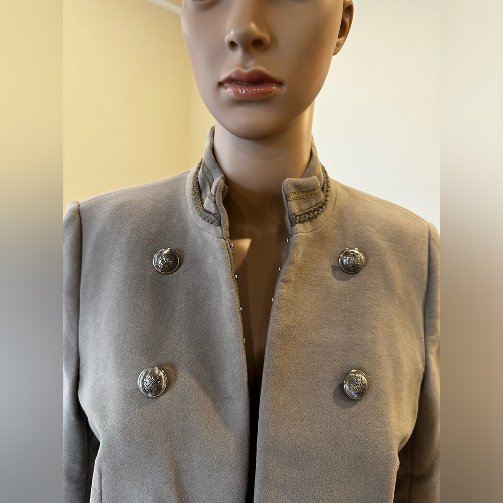 RARE Luxury Minimalist Zara Military Style Faux Double Breasted Jacket - Picture 7 of 14